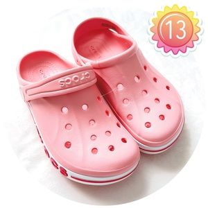 NEW Girls Pink Crocs Water Shoes Size 13